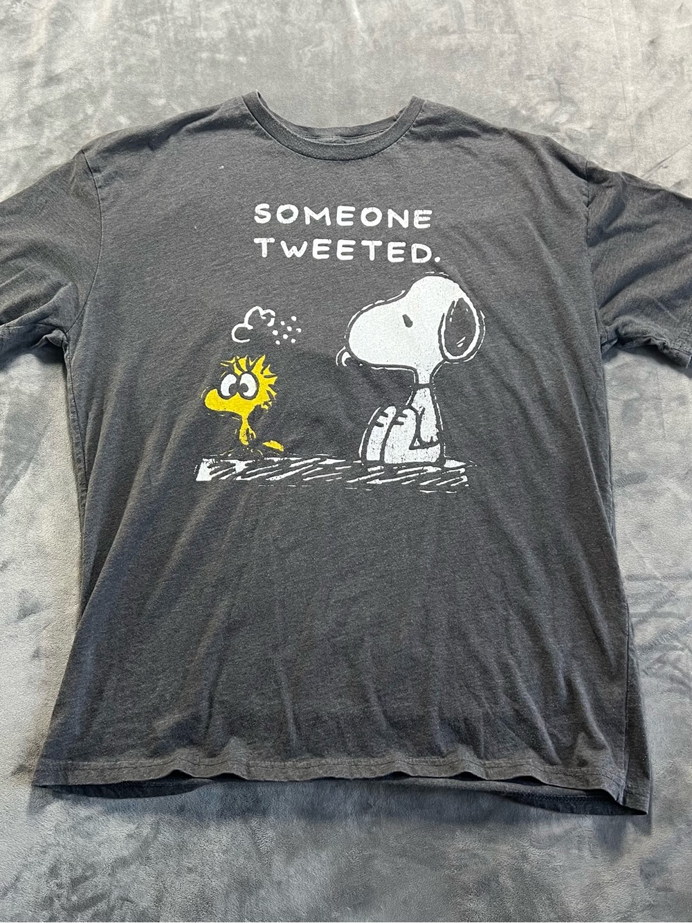 Black Snoopy & Woodstock Graphic Tee - Someone Tweeted